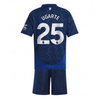 Fotbalové Dres Manchester United Manuel Ugarte #25 Dětské Venkovní 2024-25 Krátký Rukáv (+ trenýrky)